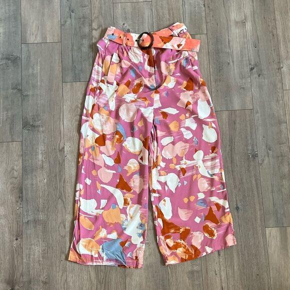 NATIVE YOUTH Multicolor High Waisted Cropped Pants Size XS NWT - Picture 2 of 8
